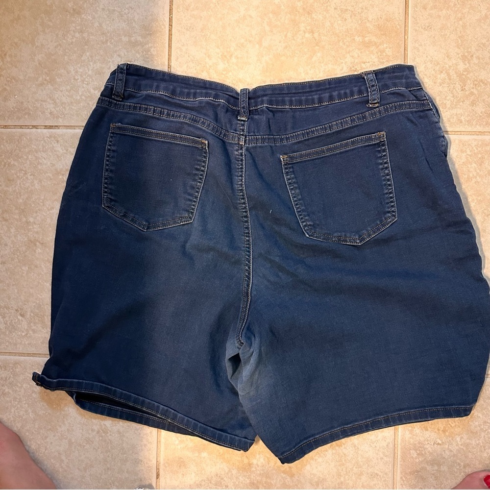 Pack of three women’s Dark Blue Women's Jean Shorts 2 Cloth & needle 1 Djeans 16 - Picture 16 of 16